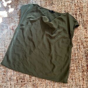 Banana Republic Army Green Slouch Neck Top - Size L